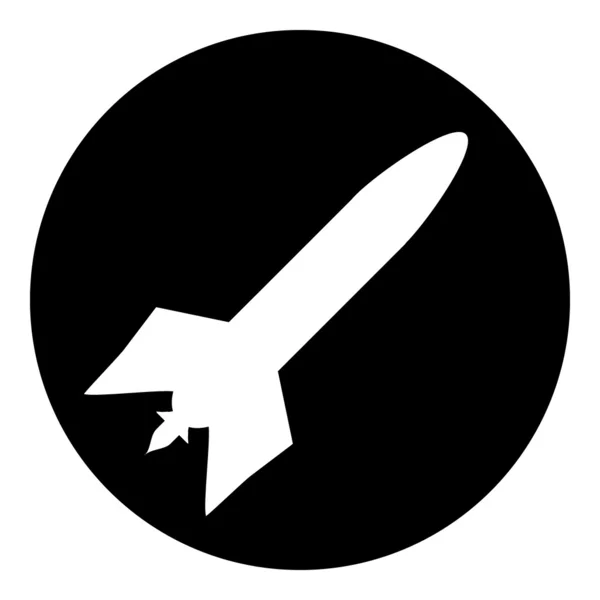 Military rocket button — Stock Vector