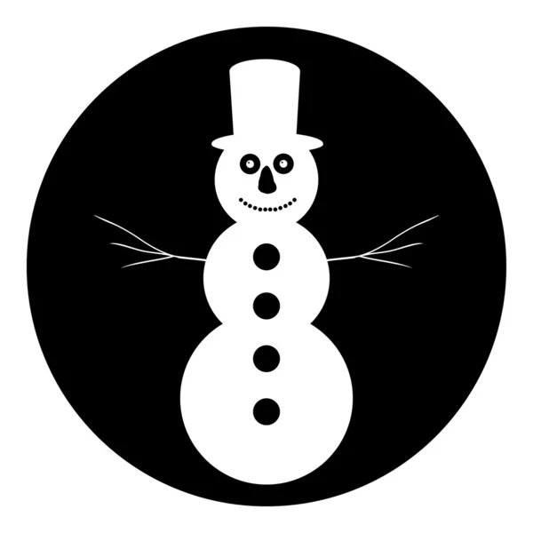 Bonhomme de neige bouton — Image vectorielle