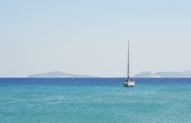 Denizde yelkenli yat