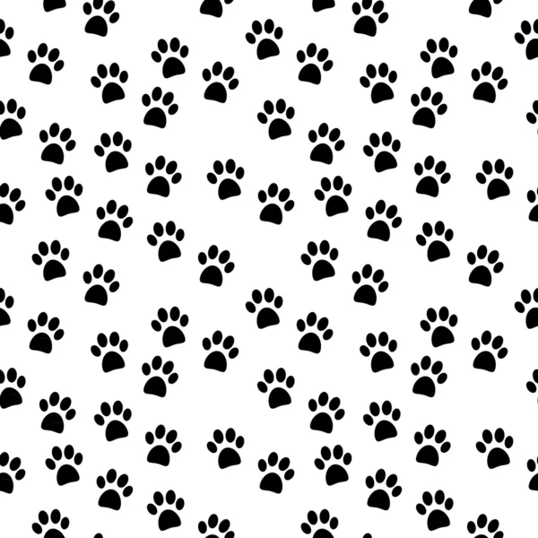 Paw seamless pattern — Stock Vector