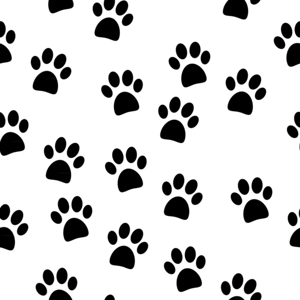 Paw seamless pattern — Stock Vector