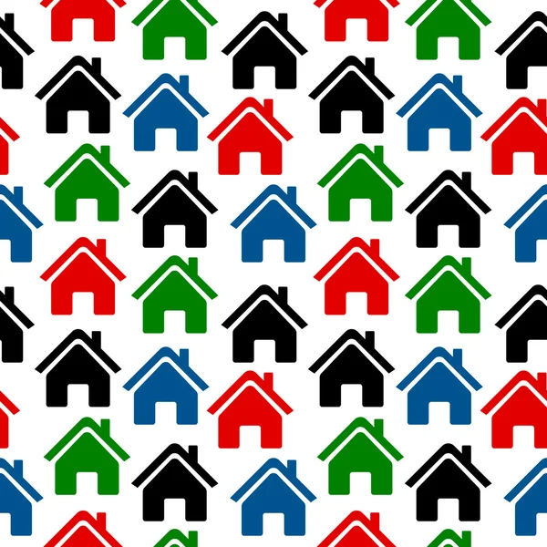 Home icon seamless pattern — Stock Vector