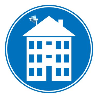 beyaz daire ev düğmesini