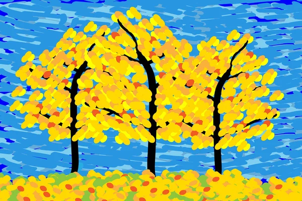 Herfstlandschap — Stockvector