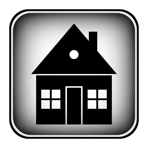 Home-knop op wit — Stockvector