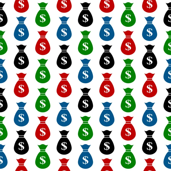 Peníze symbol bezešvé vzor na bílém pozadí — Stockový vektor