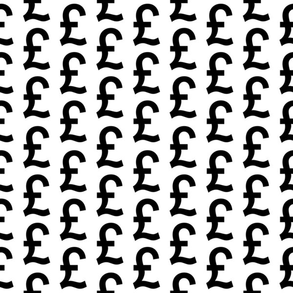 Символ фунта плавный узор
