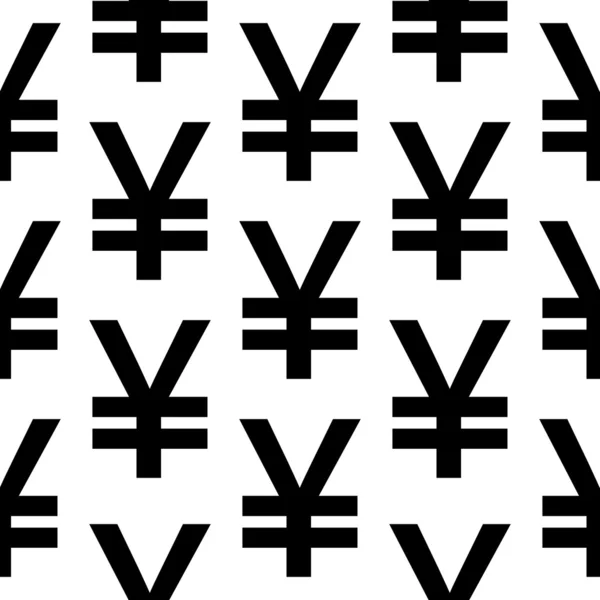 Simbolo Yen modello senza cuciture — Vettoriale Stock