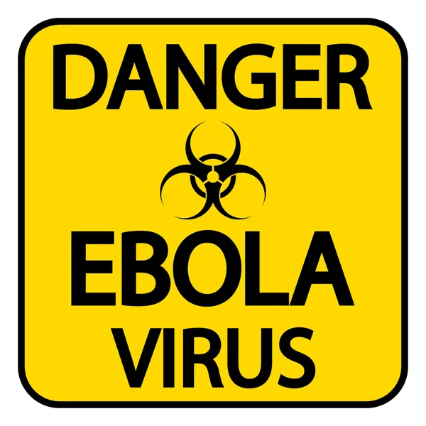 Ebola fara tecken — Stock vektor