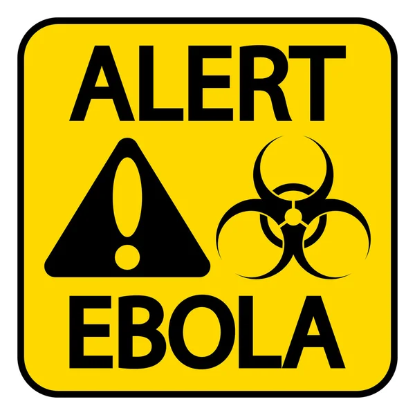 Ebola veszély jele — Stock Vector