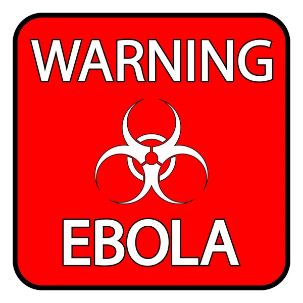 Ebola veszély jele — Stock Vector