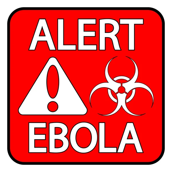 Ebola niebezpieczeństwo znak — Wektor stockowy