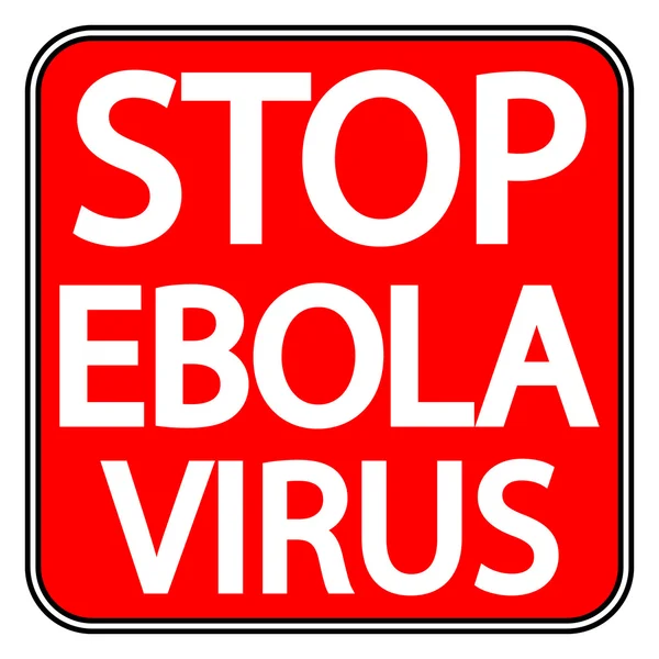 Stopp-Schild für Ebola — Stockvektor