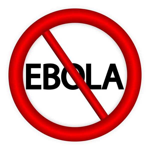 Stopp-Schild für Ebola — Stockvektor