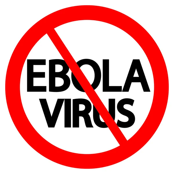 Stopp-Schild für Ebola — Stockvektor