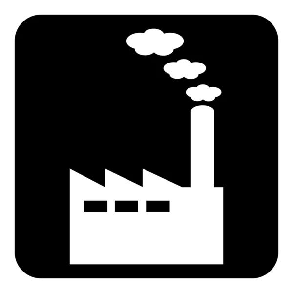 Przycisk symbol fabryki — Wektor stockowy