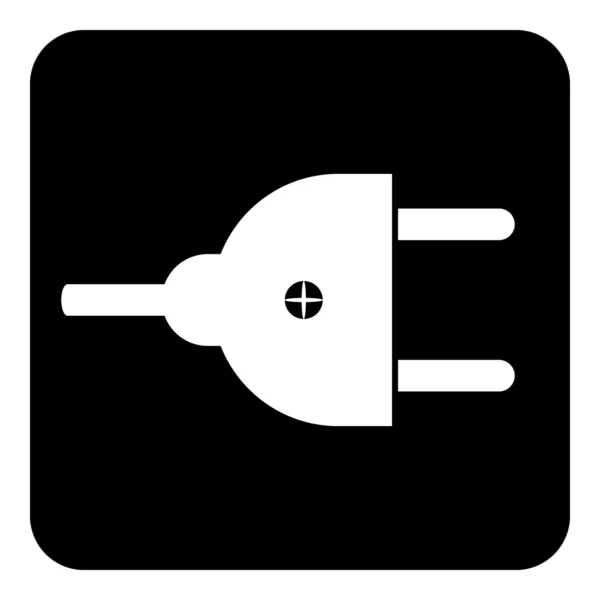 Plug symbool knop — Stockvector