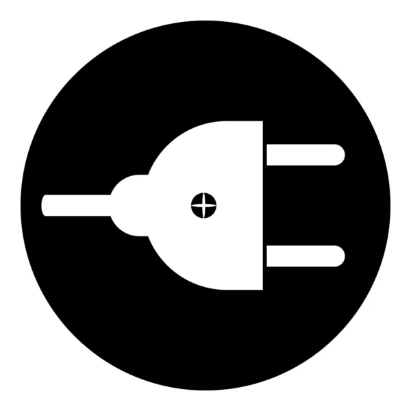 Botón de símbolo Plug — Vector de stock
