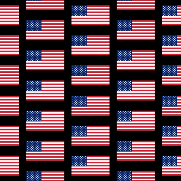 Bandera de los Estados Unidos patrón sin costuras — Vector de stock