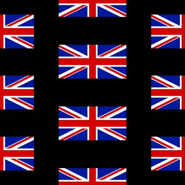 Flag of the United Kingdom seamless pattern — Stock Vector