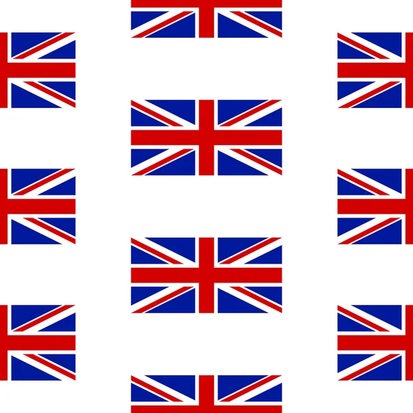 Flag of the United Kingdom seamless pattern — Stock Vector