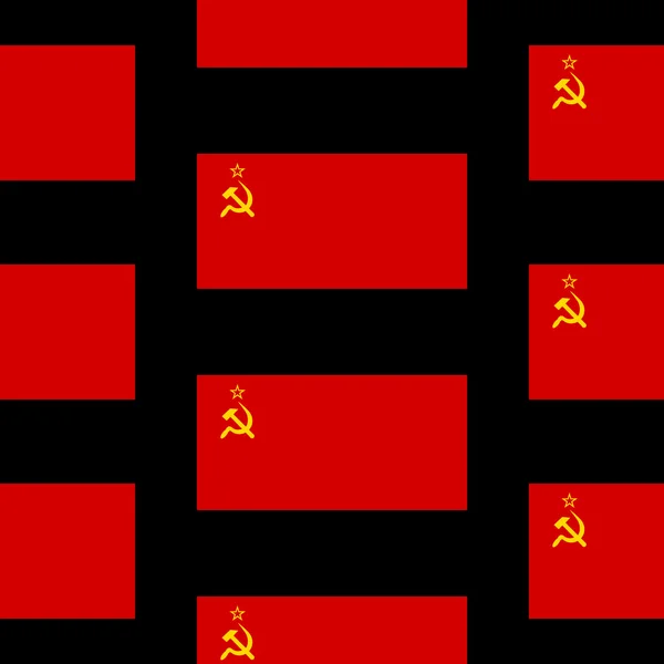 Drapeau de l'Union soviétique motif sans couture — Image vectorielle