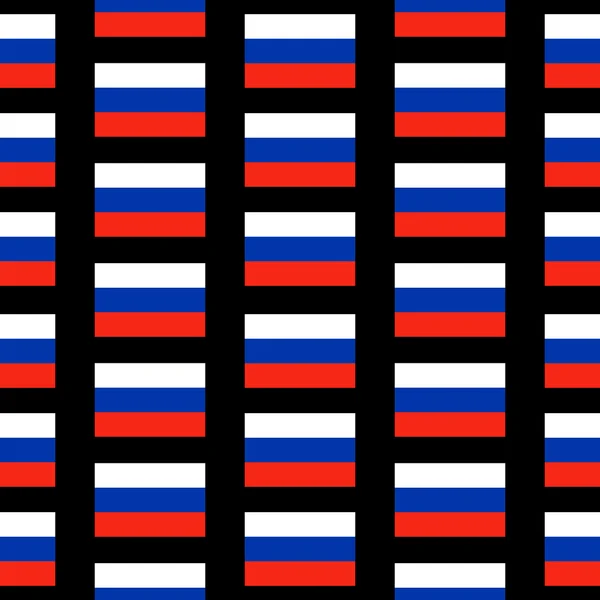 Bandeira da Rússia padrão sem costura — Vetor de Stock