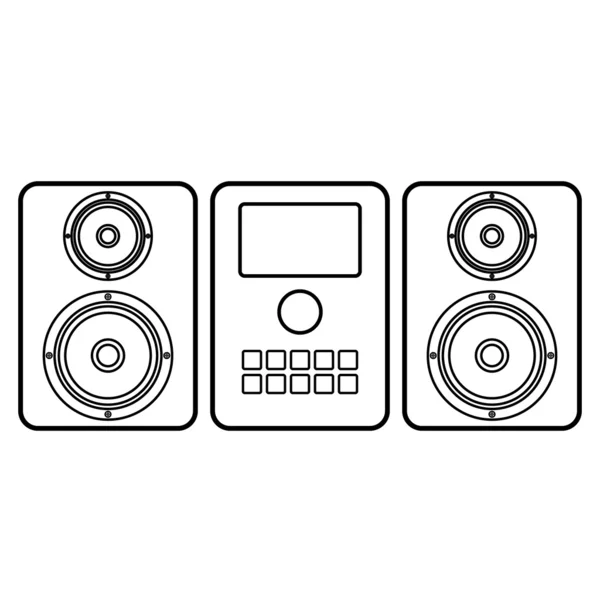 Music center icon — Stock Vector