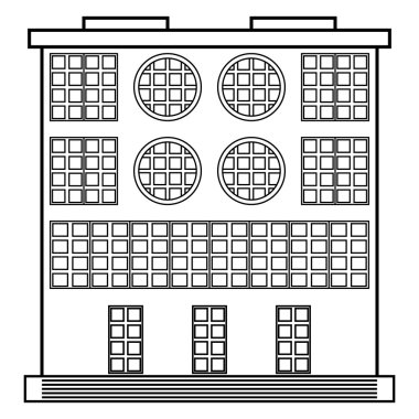 Beyaz bina simgesine
