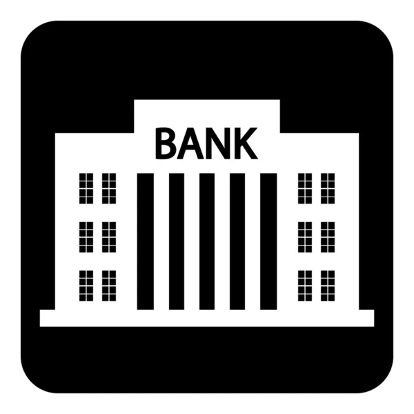 Bank symbol button — Stock Vector