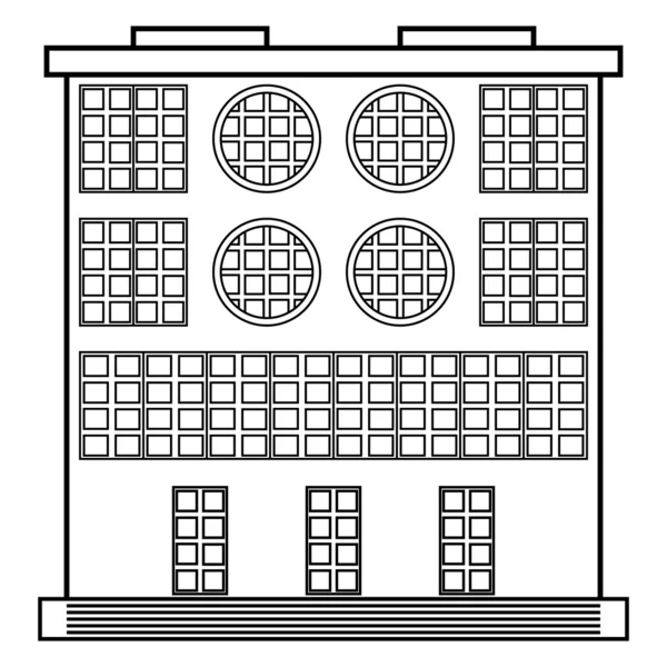 Das Gebäude-Symbol auf weiß — Stockvektor
