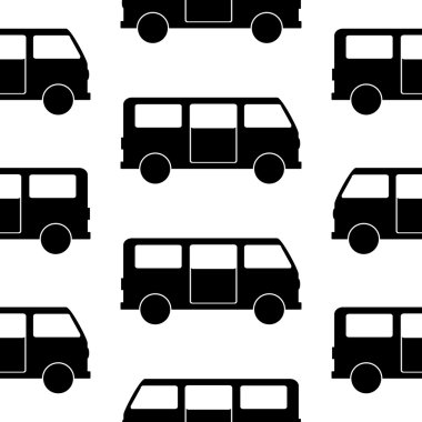 Minibüs sembolü seamless modeli