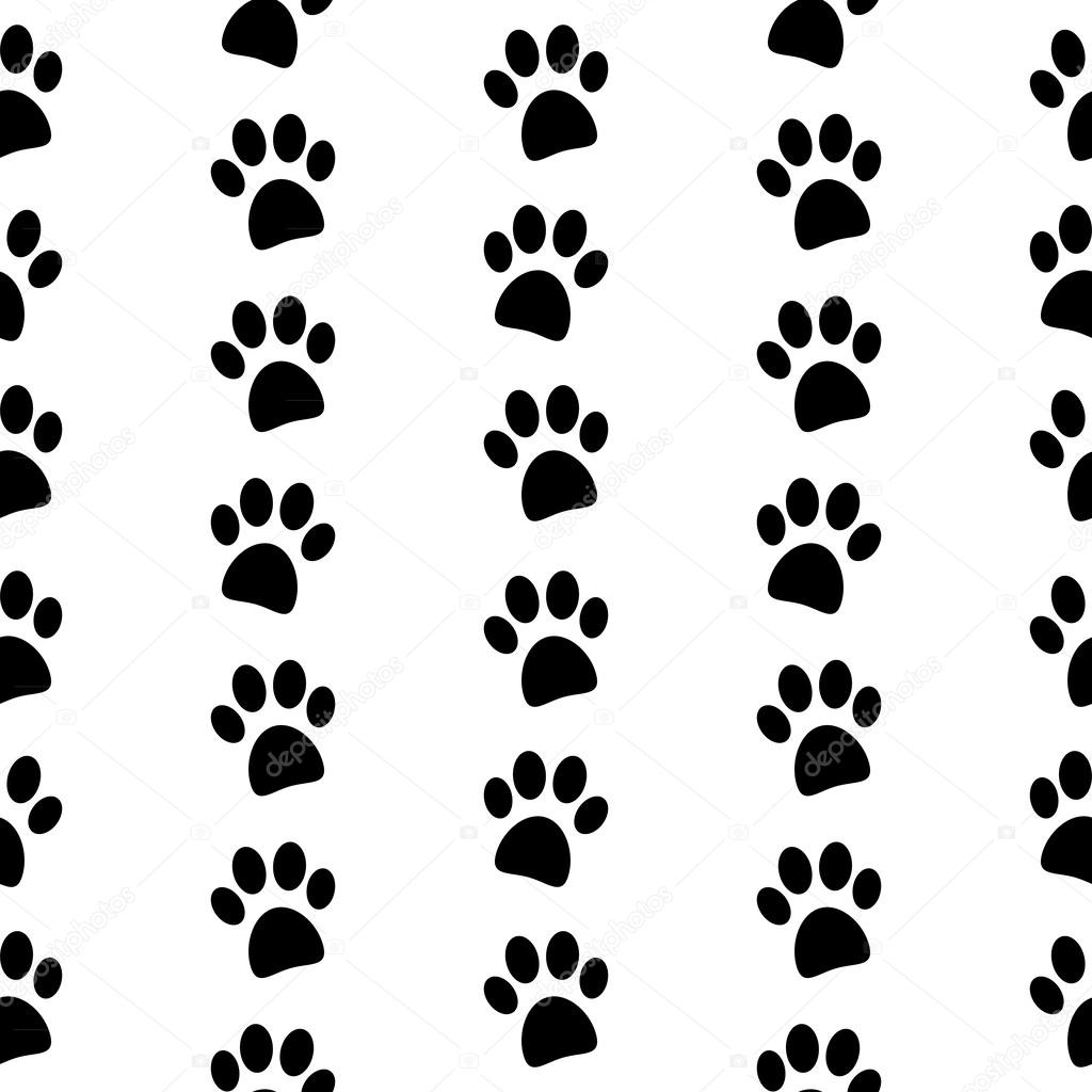 Paw symbol seamless pattern