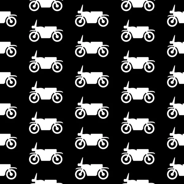摩托车的象征无缝模式 — 图库矢量图片