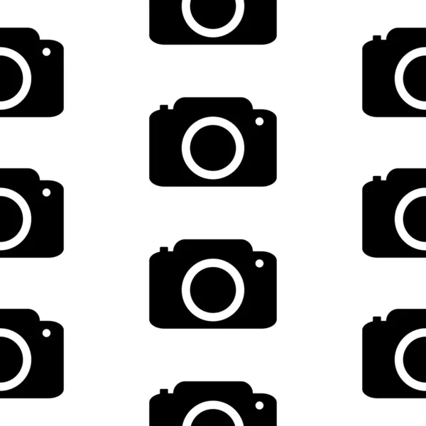 Camera symbol seamless pattern — Stock Vector