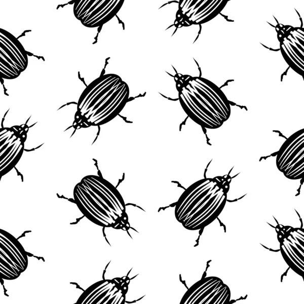 Bug symbol seamless pattern — Stock Vector