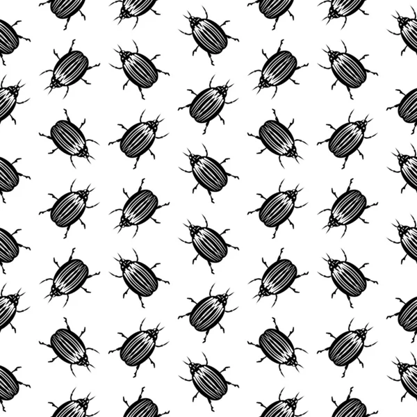 Bug symbol seamless pattern — Stock Vector