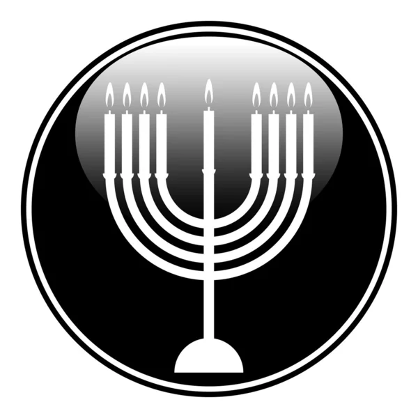 Chanukah symbol button — Stock Vector