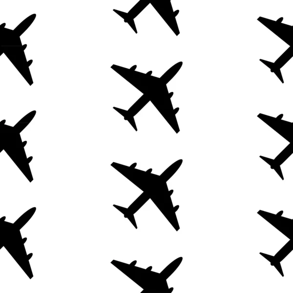 Airplane symbol seamless pattern — Stock Vector