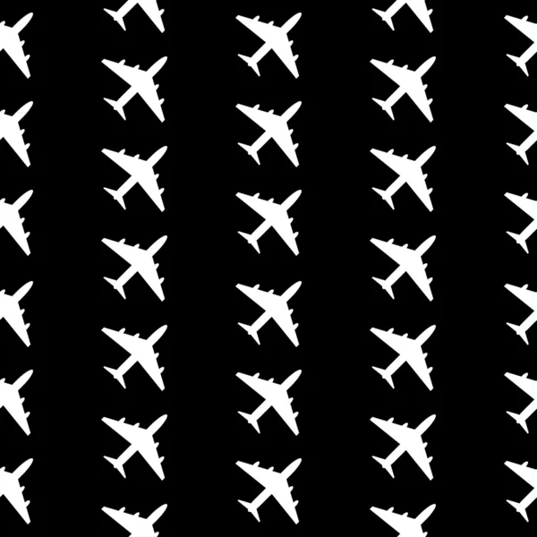 飞机的象征无缝模式 — 图库矢量图片