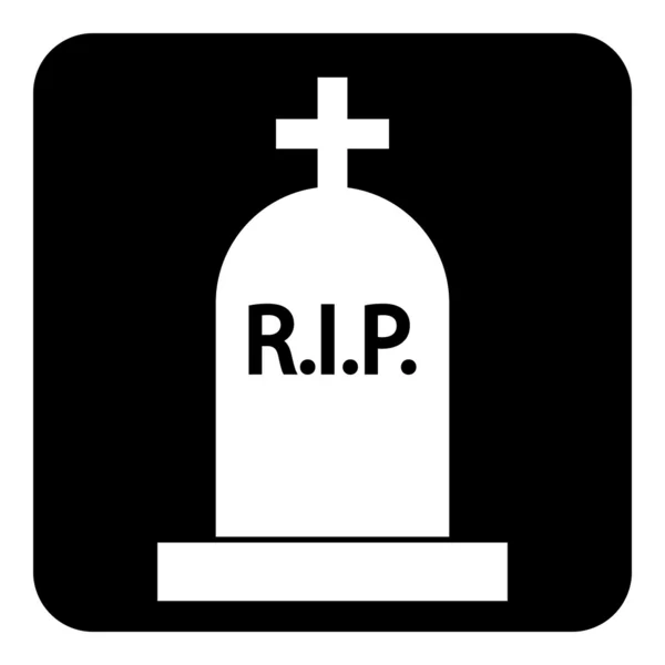 Grave symbol button — Stock Vector