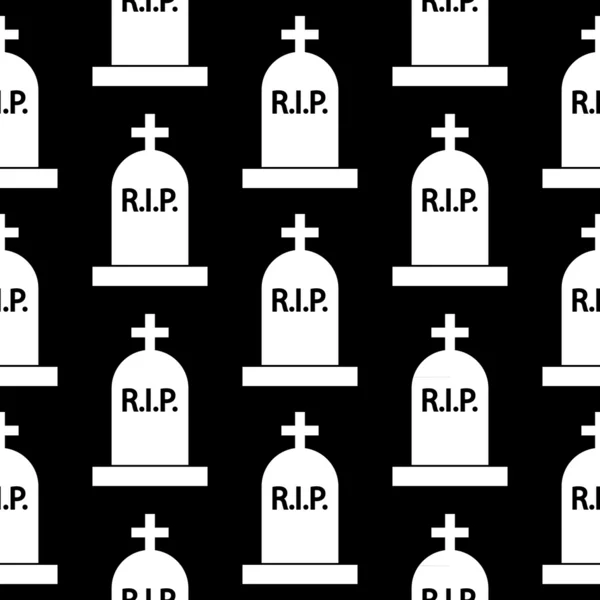 Grave icon seamless pattern — Stock Vector