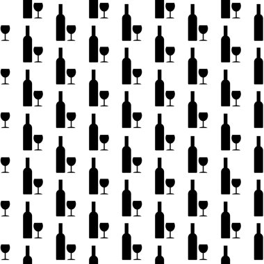 şişe ve glasse simgesi seamless modeli