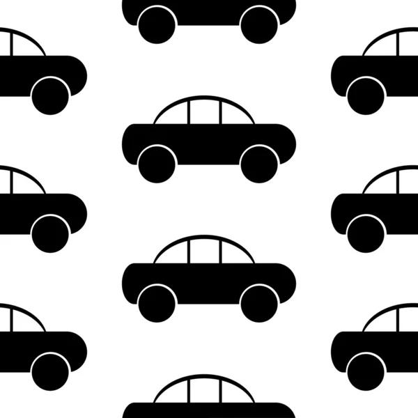 Icono del coche patrón sin costuras — Vector de stock