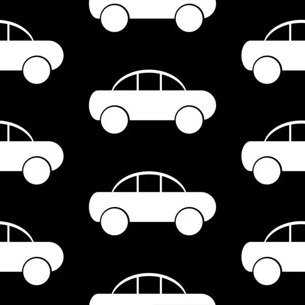 Icono del coche patrón sin costuras — Vector de stock