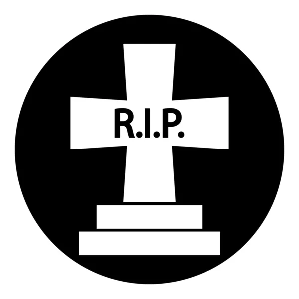 Bouton symbole tombe — Image vectorielle