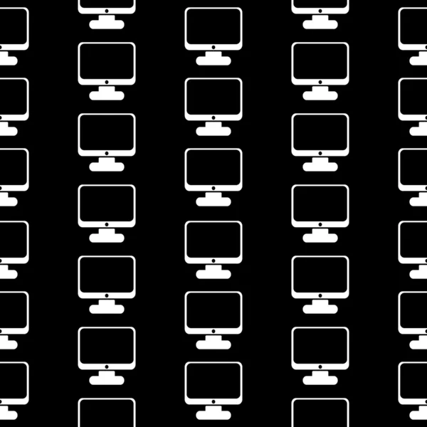 Computer pictogram naadloze patroon — Stockvector