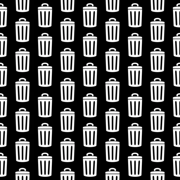 Garbage icon seamless pattern — Stock Vector