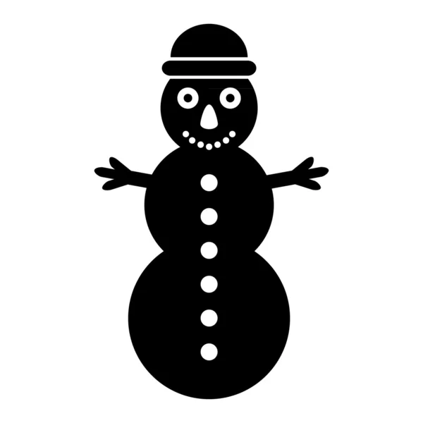 Sneeuwpop icoon — Stockvector