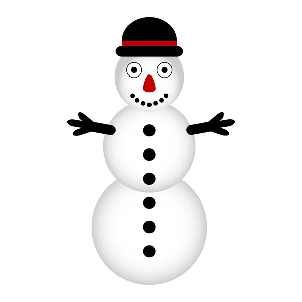 Icône bonhomme de neige — Image vectorielle
